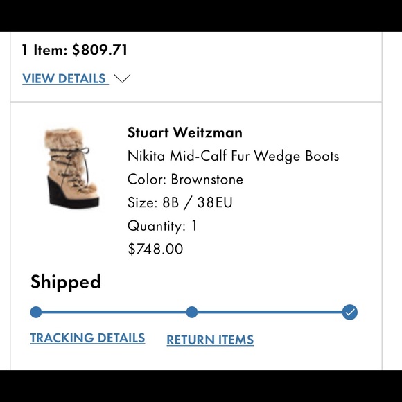 Stuart Weitzman Lamb Fur Wedge Boot - Picture 5 of 11